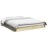 Bed Frame without Mattress Sonoma Oak 160x200 cm Engineered Wood 842009