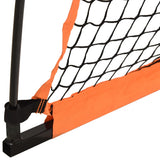 Portable Baseball Net Orange&Black 183x182x183cm Steel&Polyester 93737