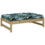 Garden Footstool Brown Impregnated pine wood 120x84x30 cm Modular 825743