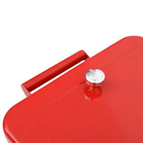 Cooler Cart with Wheels Red 92x43x89 cm 93743