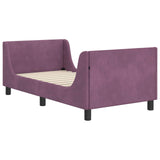 Children's Bed Frame with Headboard Purple 80 x 160 cm Velvet 42010861