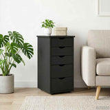 Cabinet Black 34 x 39 x 61.5 cm Solid Pine Wood 42028351
