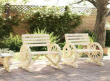 Garden Chair Set of 2 Natural wood finish Solid fir wood Standard 365101