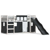 Bunk Bed without Mattress with Slide White and Black 90x190 cm Single 3284128