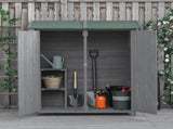 139 x 75 Fir Wood Garden Shed, with Asphalt Roof - Grey T3398P313627