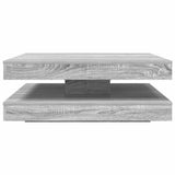 Coffee Table 360-Degree Rotatable Grey Sonoma 90x90x34.5 cm 3321356