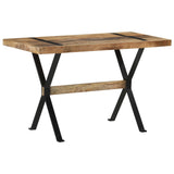 ZNTS Dining Table 120x60x76 cm Rough Mango Wood 321604