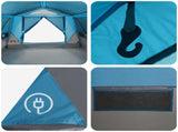 Tunnel Tent with Roof Blue 10-Person Polyester and Steel 42028662