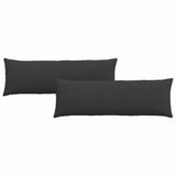 Sofa Pillows 2 pcs Black 120 x 40 cm Fabric 42013814