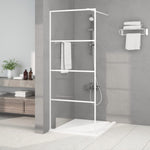 Walk-in Shower Wall White 80x195 cm Clear ESG Glass 152140