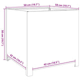Garden Planter 50x50x50 cm Galvanised Steel 851218