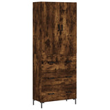 Highboard Smoked Oak 69.5x34x180 cm Engineered Wood 3195848