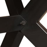 Dining Table Solid Mango Wood and Steel Cross 180 cm 244805