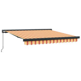 Retractable Awning Yellow and White 3x2.5 m Fabric and Aluminium 3154556