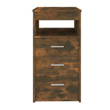 Drawer Cabinet Smoked Oak Engineered Wood Compact Drawer Cabinet 815093