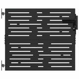 Garden Gate with Lock Black 85 x 100 cm Powder-coated steel 42015874
