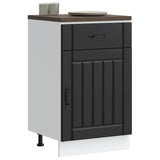 Kitchen Base Cabinet Lucca Black Engineered Wood 853718