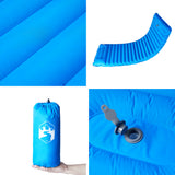 Self Inflating Camping Mattress with Pillow 1-Person Blue 4007120