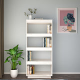 Book Cabinet/Room Divider White 60x35x135 cm Solid Pinewood 810870