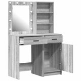 Dressing Table Set with Shelf 2 pcs Grey Sonoma Engineered Wood 3334277