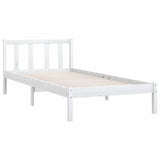 810068 Bed Frame without Mattress White Solid Wood 90x200 cm