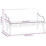 Bench Wine Red 110x76x80 cm Faux Leather 351434