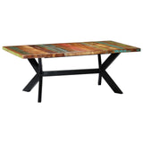 ZNTS Dining Table 200x100x75 cm Solid Reclaimed Wood 247429