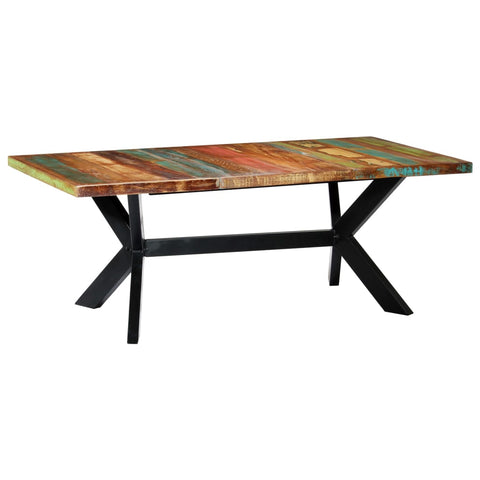 ZNTS Dining Table 200x100x75 cm Solid Reclaimed Wood 247429