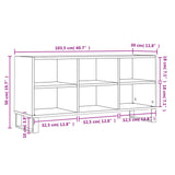 TV Cabinet White 103.5x30x50 cm Engineered Wood 826996