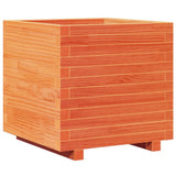 Garden Planter Wax Brown 50x50x49.5 cm Solid Wood Pine 847355