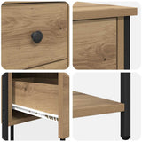 Bedside Cabinet with Drawer 2 pcs Artisan oak 32 x 42 x 70 cm 871288