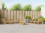 Outdoor Sofa Set 8 pcs White 59 x 59 x 37 cm Solid Acacia Wood 3387333