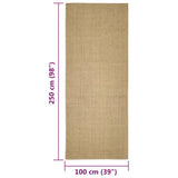 Sisal Rug for Scratching Post 100x250 cm 3203424