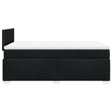 ZNTS Box Spring Bed with Mattress Black 120x200 cm Fabric 3285850