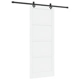 Sliding Door ORKDAL 93 x 232 cm Engineered Wood White and Black 3450219