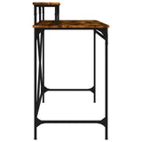 Desk Smoked Oak 100x50x90 cm Engineered Wood and Iron 826701