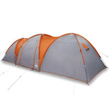 Family Tent Dome 8-Person Grey and Orange Waterproof 4009430