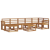 Outdoor Sofa Set 8 pcs Natural Solid Acacia Wood 3366742
