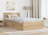 Bed Frame Sonoma Oak 120 x 200 cm Engineered Wood 3408608