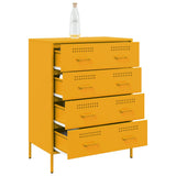 Sideboard Mustard Yellow 68x39x89 cm Steel 842985