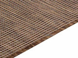 Outdoor Flatweave Rug 140x200 cm Brown 340789