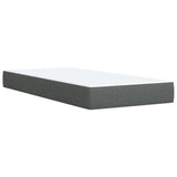 Box Spring Bed with Mattress Dark Grey 90x200 cm Fabric 3285772