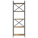 Bookshelf 5-Tier 56 x 34 x 171 cm Engineered Wood Artisan Oak 883867
