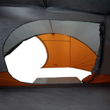 Camping Tent Dome 4-Person Grey and Orange Waterproof 94729