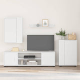 TV Cabinet Set Wall-mounted 4 pcs White Engineered wood 3397896