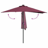 Garden Parasol Bordeaux Red 294 x 150 x 223 cm 42003263