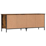 Shoe Cabinet Smoked Oak 131x35x50 cm Engineered Wood 831850