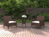 Garden Bistro Set Brown,Cream White 3095902