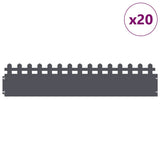Lawn Edgings 20 pcs Anthracite 103 x 0.05 x 22 cm Steel 874793