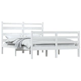 Bed Frame without Mattress Solid Wood Pine 120x200 cm White 3103709